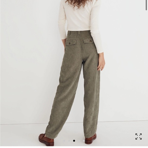 Madewell corduroy high-rise tapered grandmacore trouser pants - Picture 2 of 8